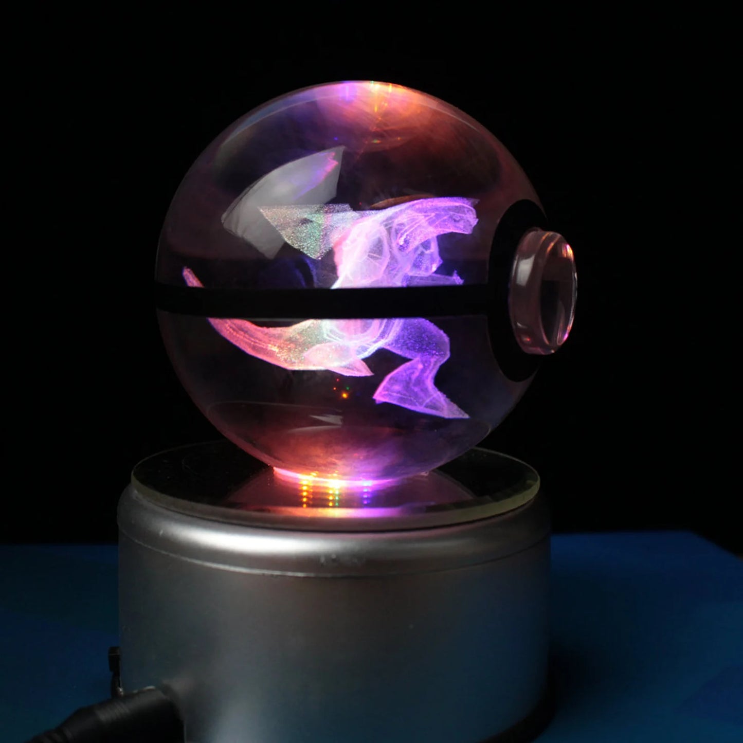 Palkia Large Crystal Pokeball 3D Laser Engraving