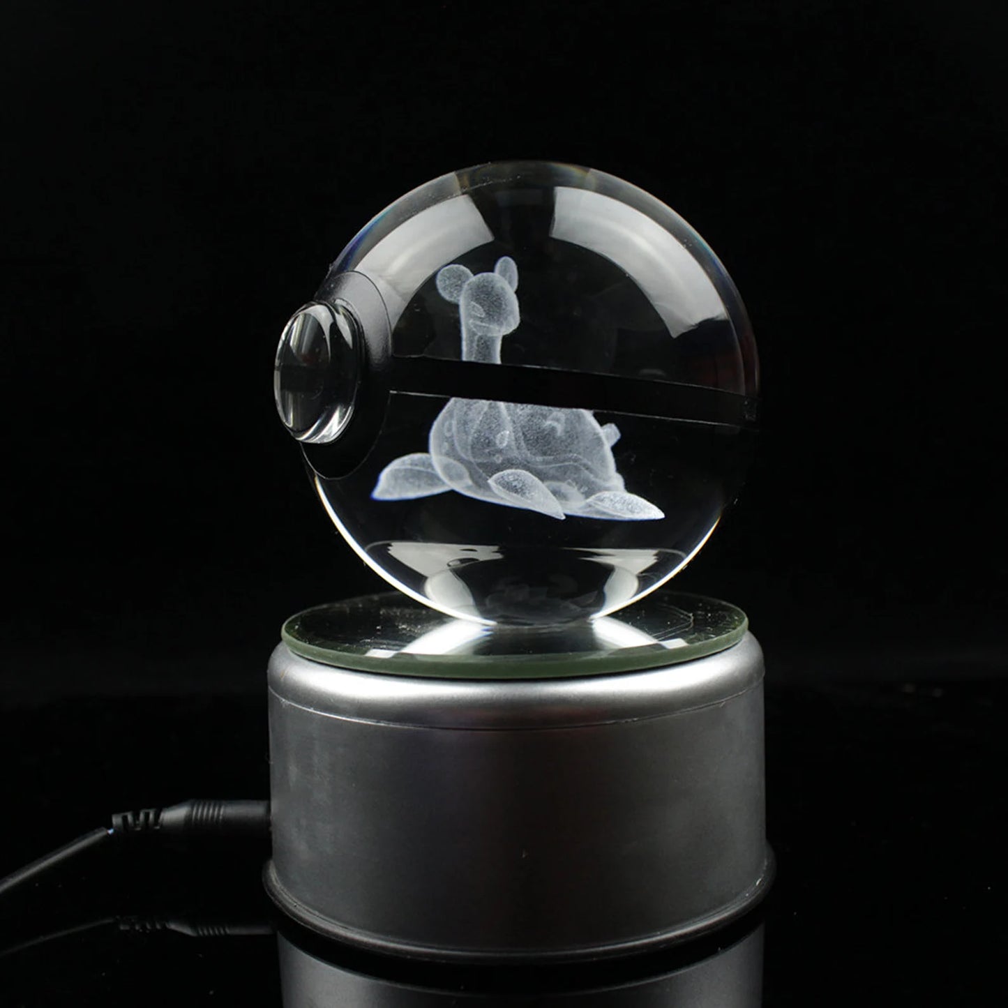 Lapras Large Crystal Pokeball 3D Laser Engraving