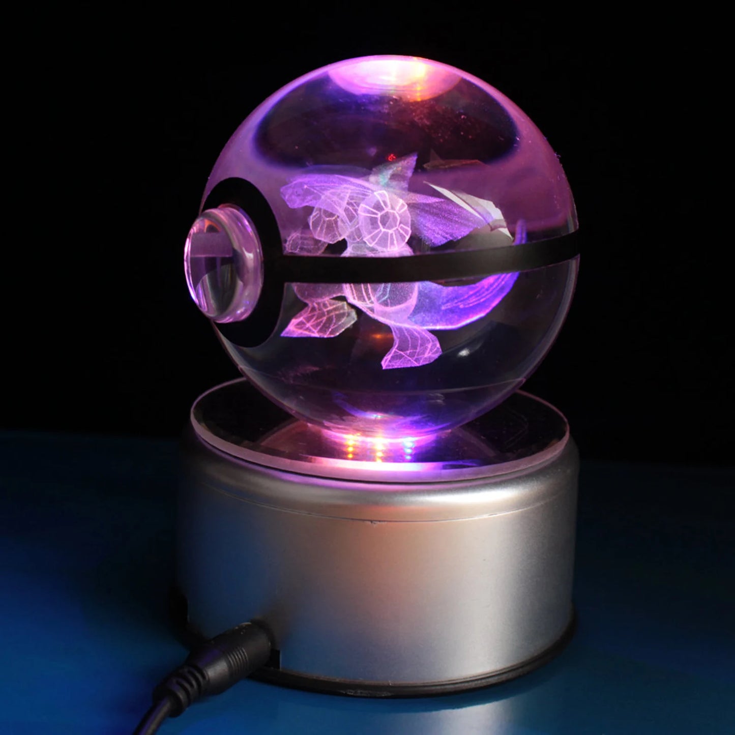 Palkia Large Crystal Pokeball 3D Laser Engraving