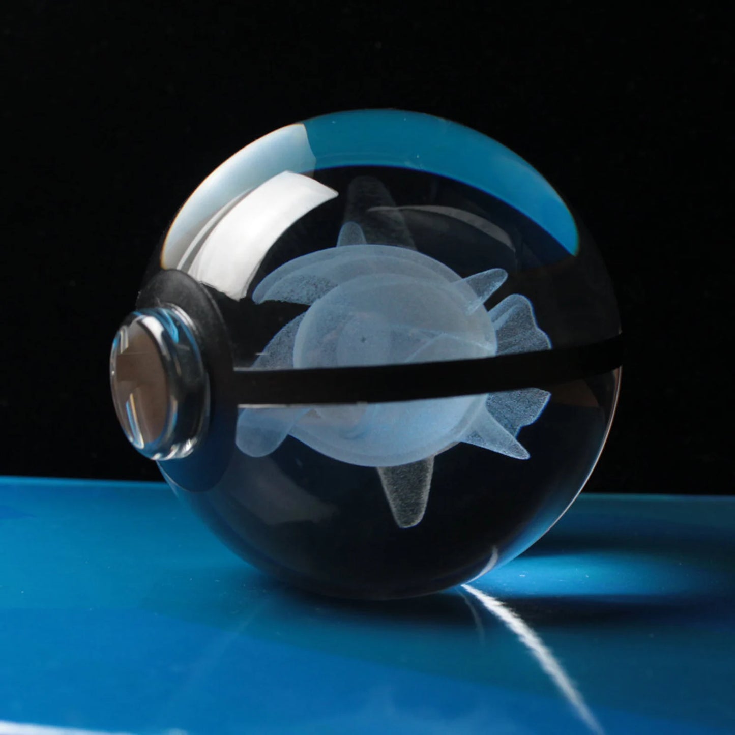 Shellder Large Crystal Pokeball 3D Laser Engraving