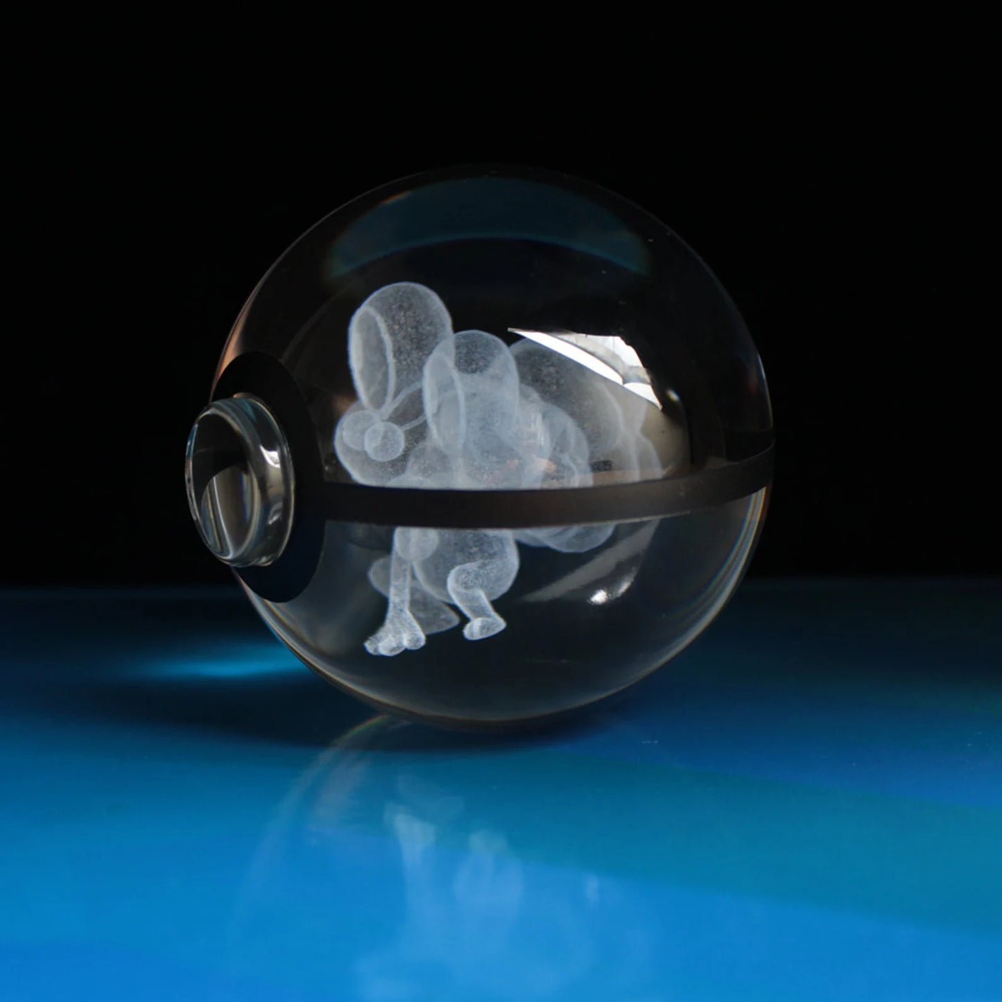 Froakie Large Crystal Pokeball 3D Laser Engraving