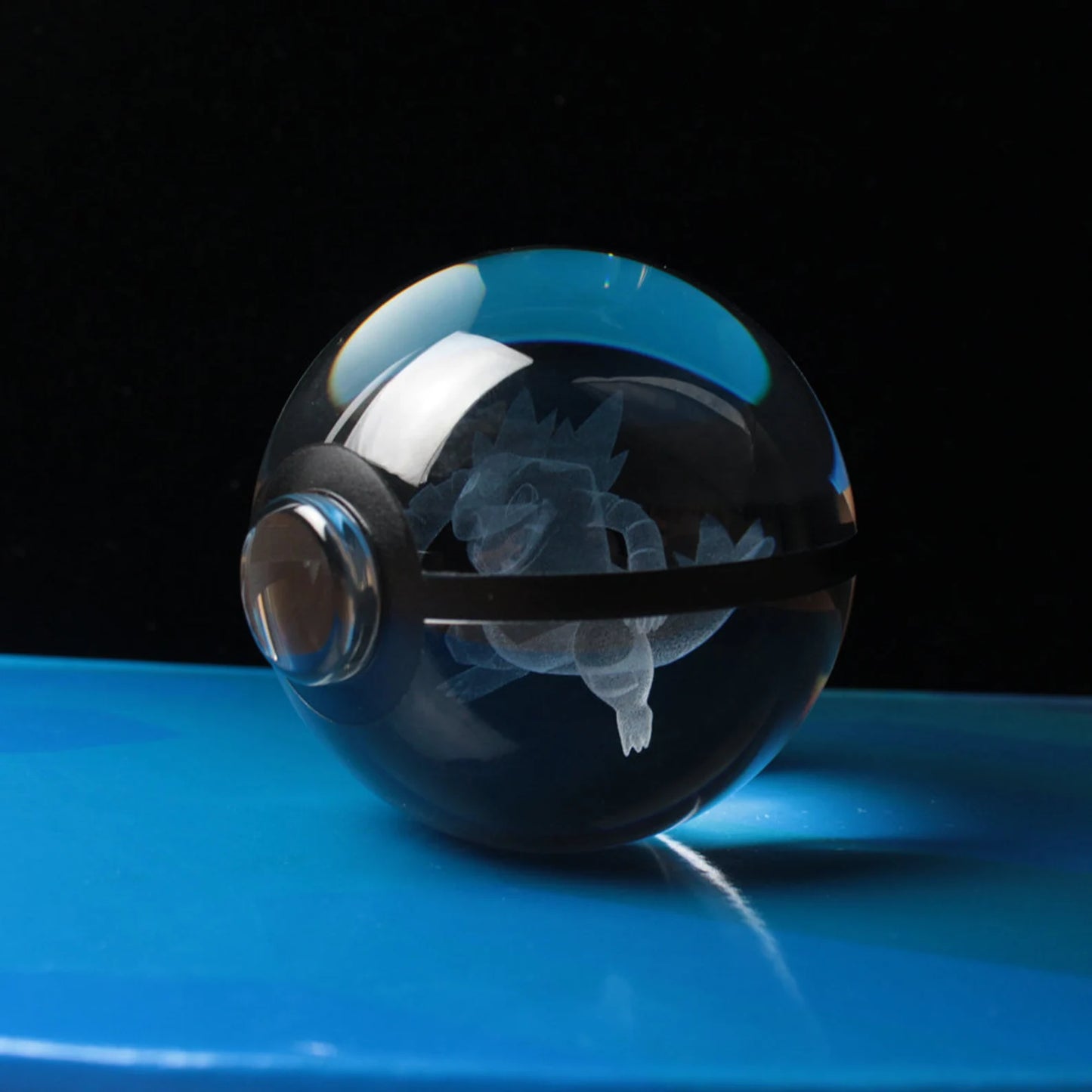 Feraligatr Large Crystal Pokeball 3D Laser Engraving