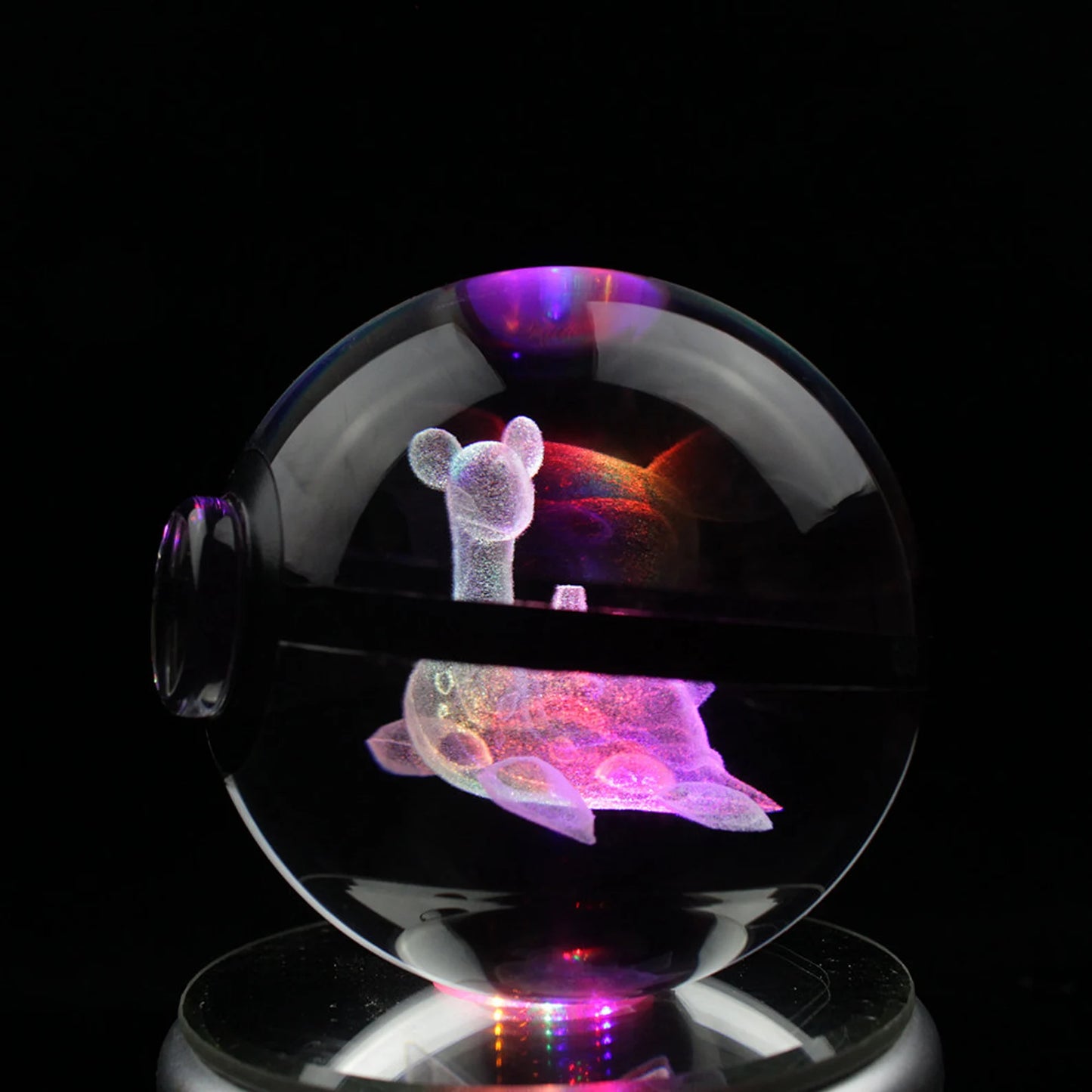 Lapras Large Crystal Pokeball 3D Laser Engraving