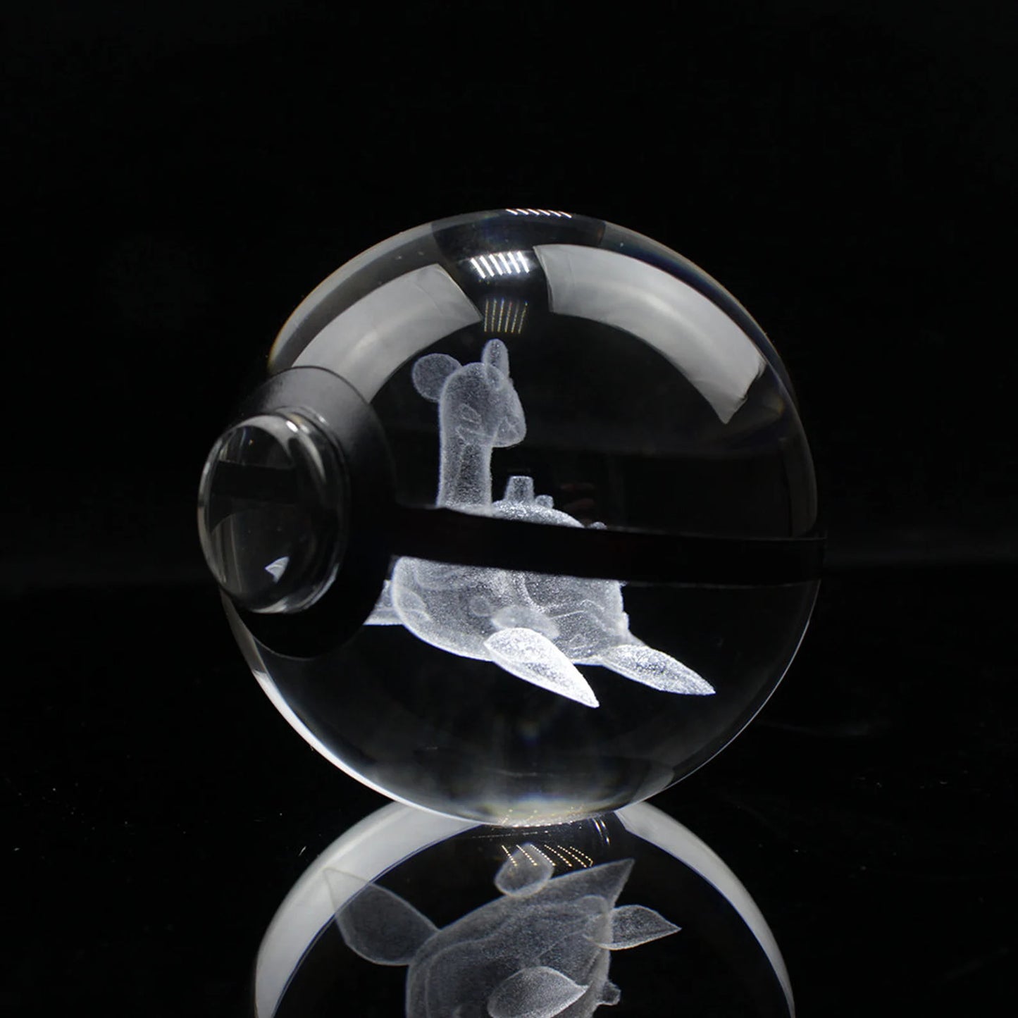 Lapras Large Crystal Pokeball 3D Laser Engraving
