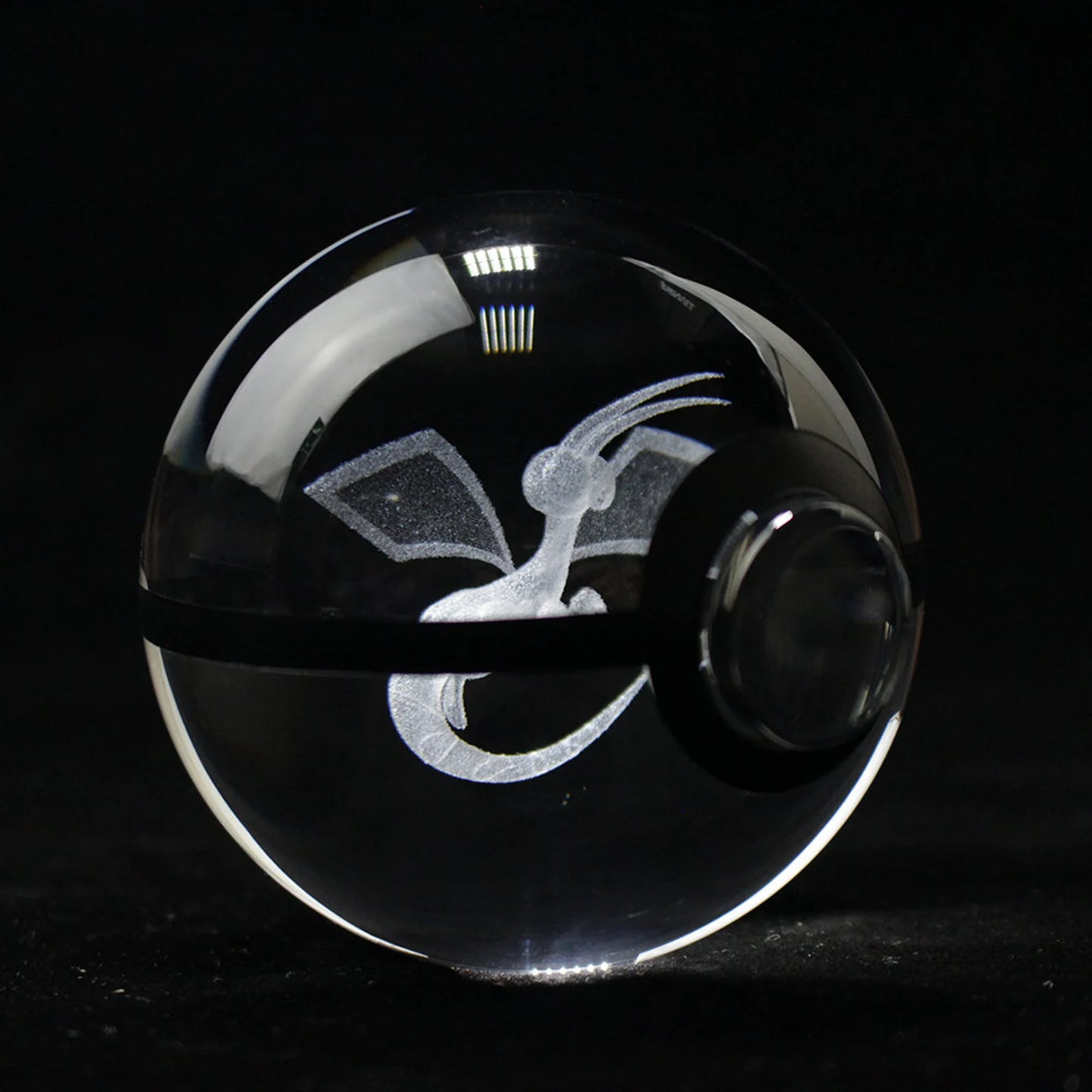Flygon Large Crystal Pokeball 3D Laser Engraving