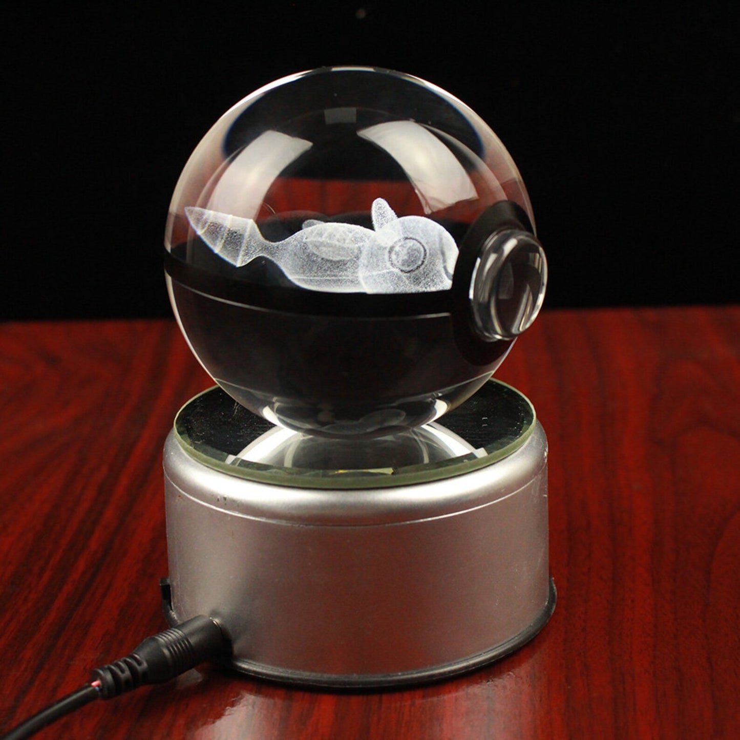 Dunsparce Large Crystal Pokeball 3D Laser Engraving