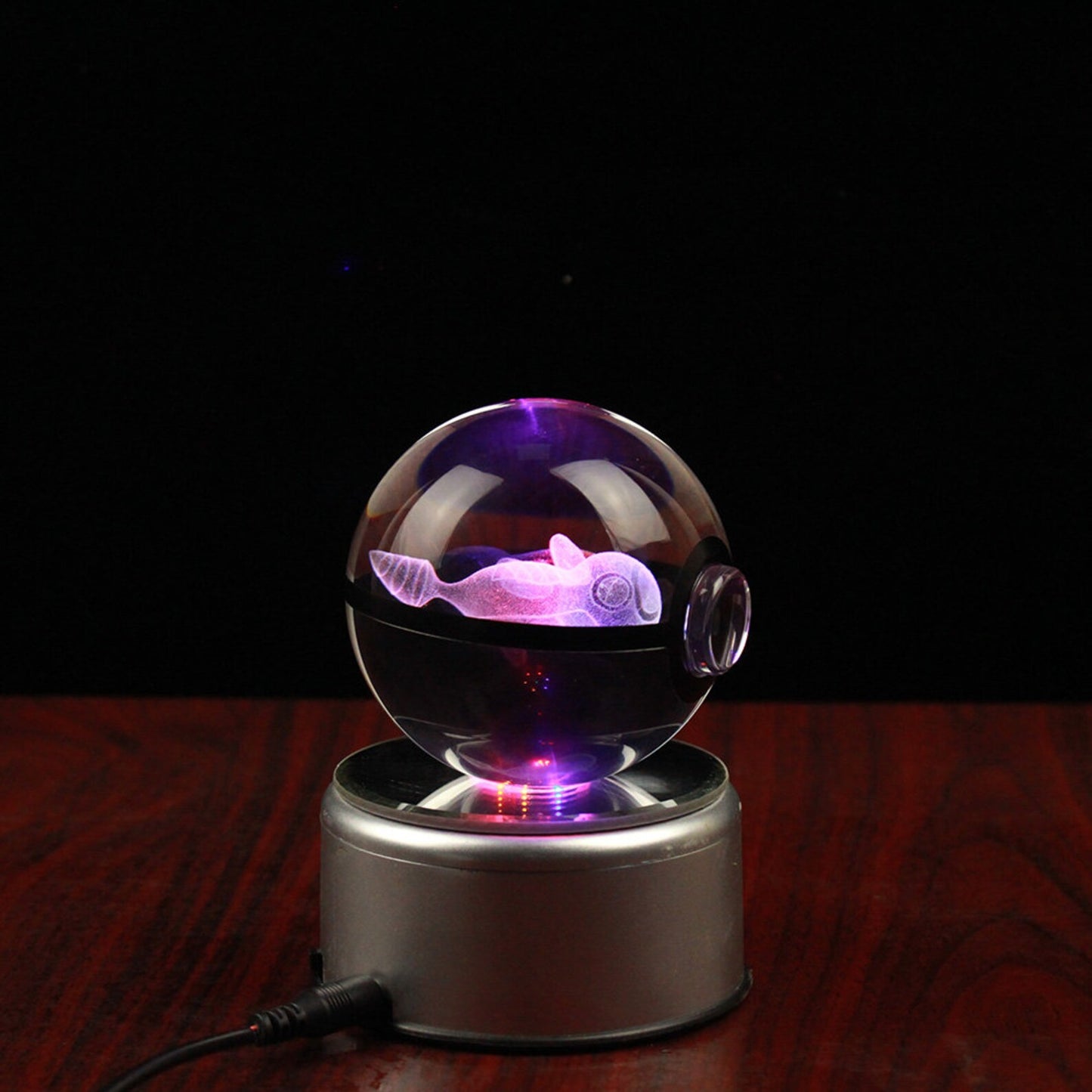 Dunsparce Large Crystal Pokeball 3D Laser Engraving