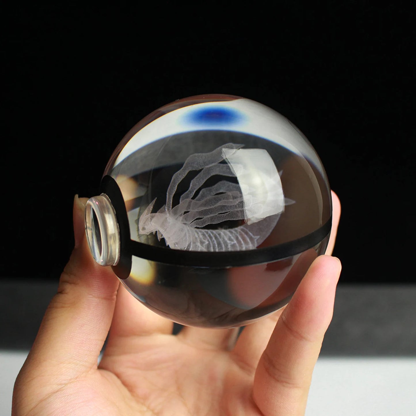 Giratina Origin Large Crystal Pokeball 3D Laser Engraving