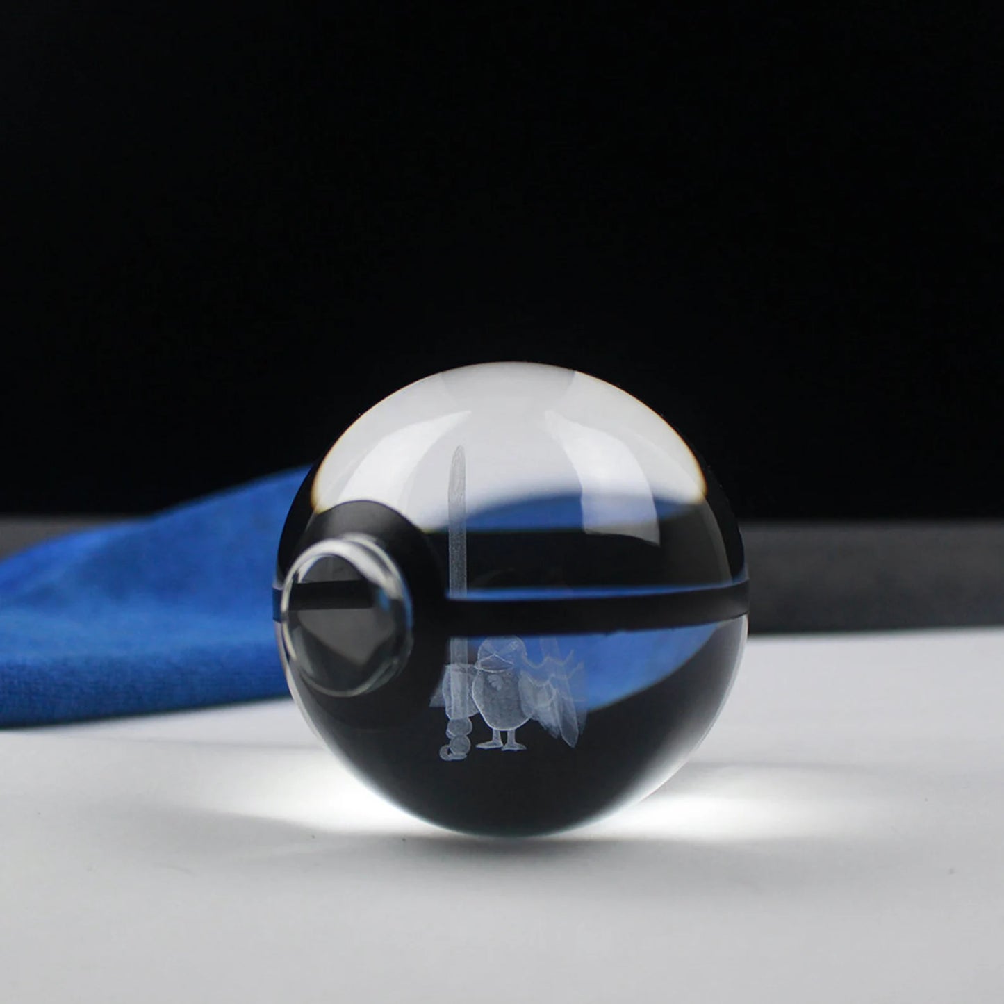 Sirfetchd Large Crystal Pokeball 3D Laser Engraving