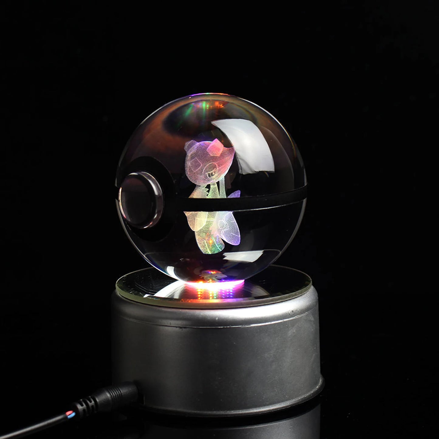 Froslass Large Crystal Pokeball 3D Laser Engraving
