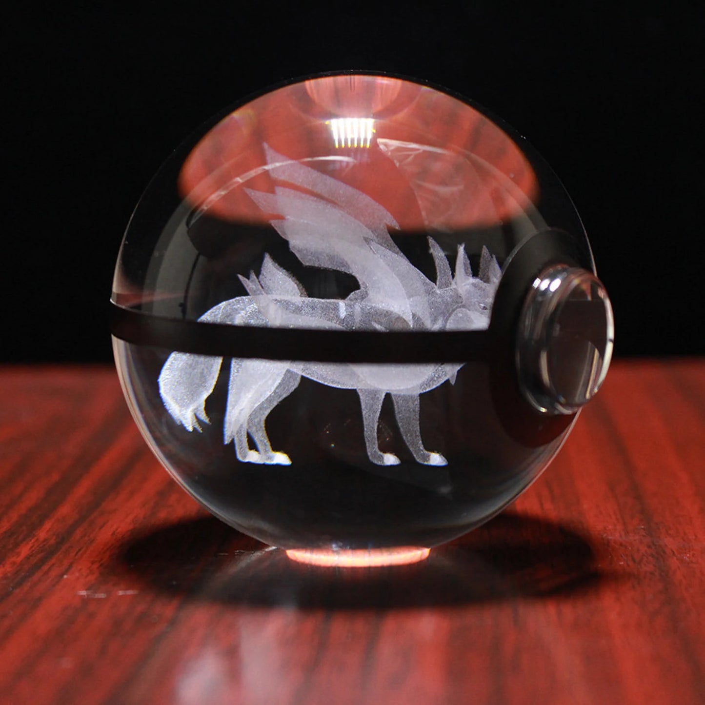 Zacian Large Crystal Pokeball 3D Laser Engraving