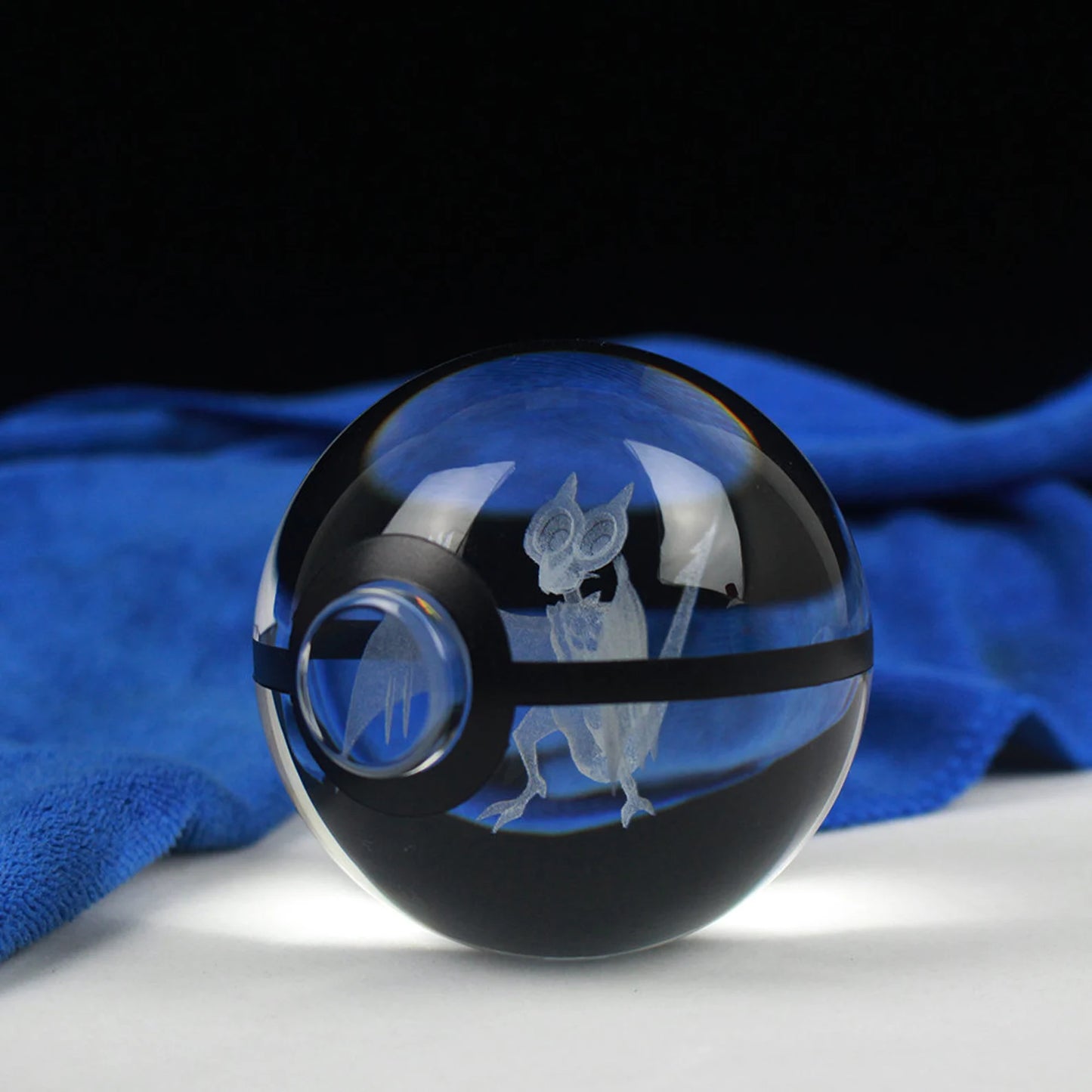 Noivern Large Crystal Pokeball 3D Laser Engraving