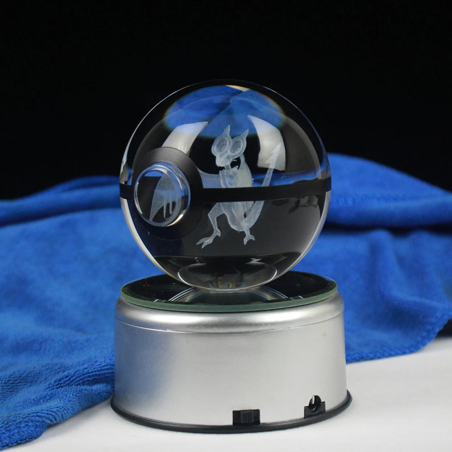 Noivern Large Crystal Pokeball 3D Laser Engraving