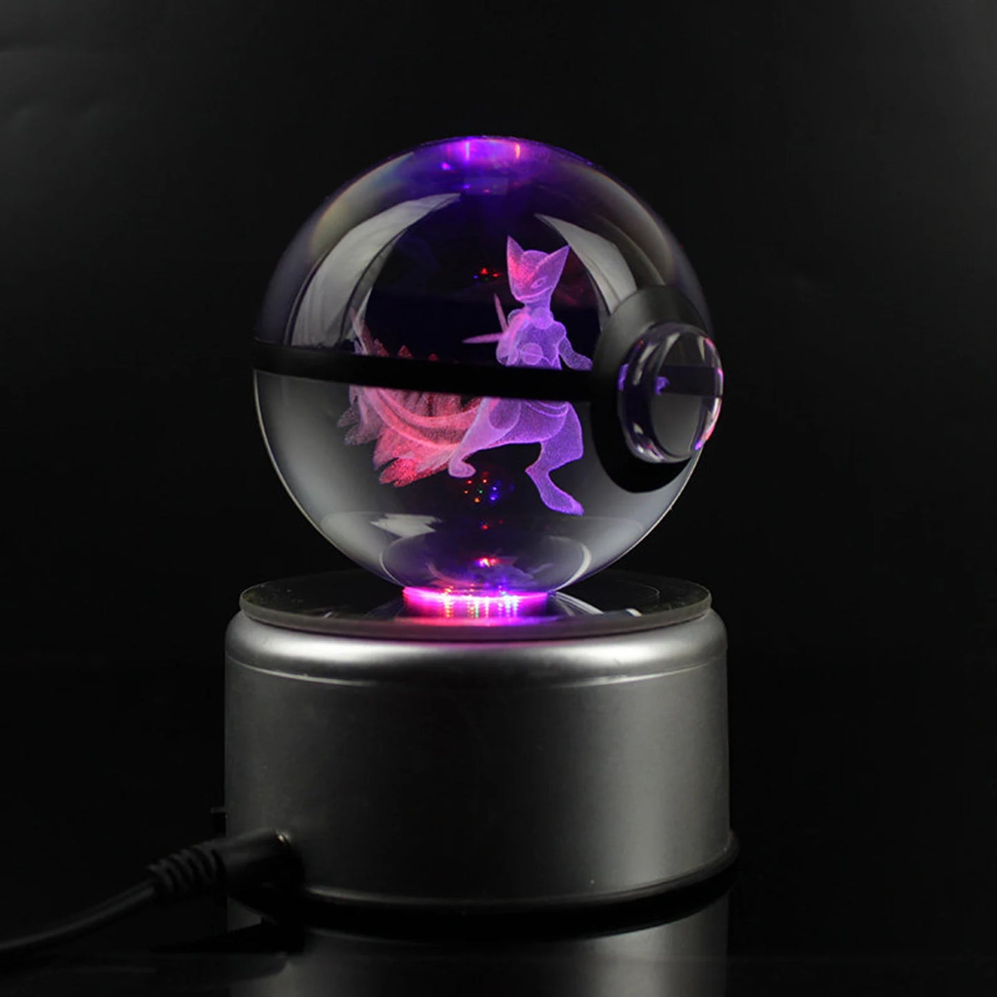 Sceptile Large Crystal Pokeball 3D Laser Engraving
