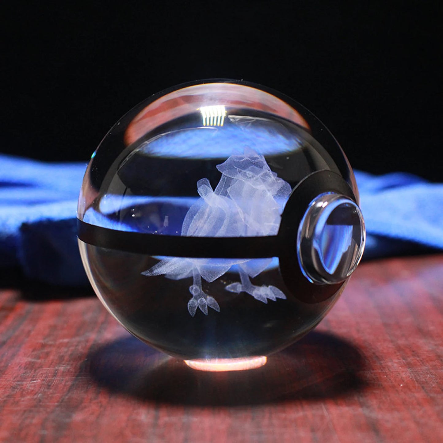 Corviknight Large Crystal Pokeball 3D Laser Engraving