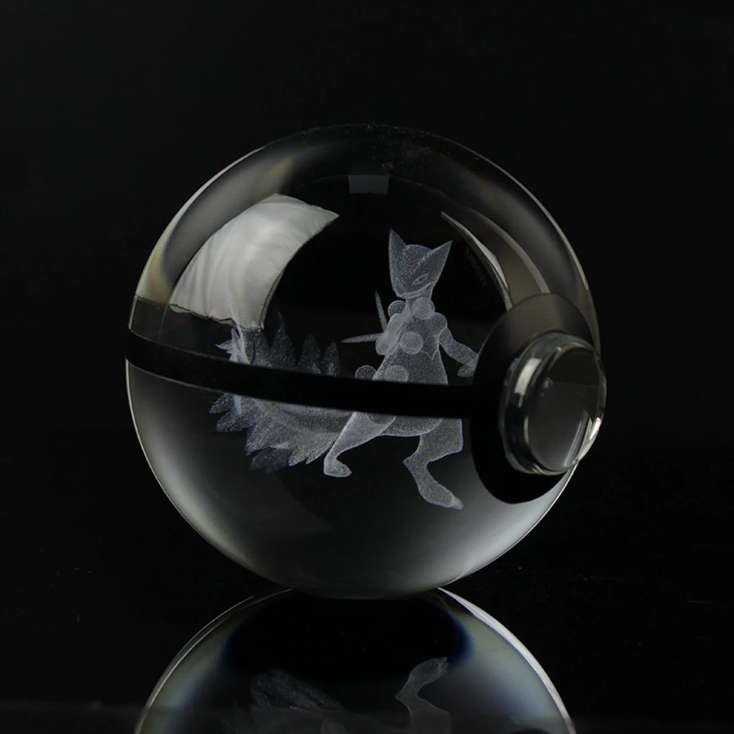 Sceptile Large Crystal Pokeball 3D Laser Engraving