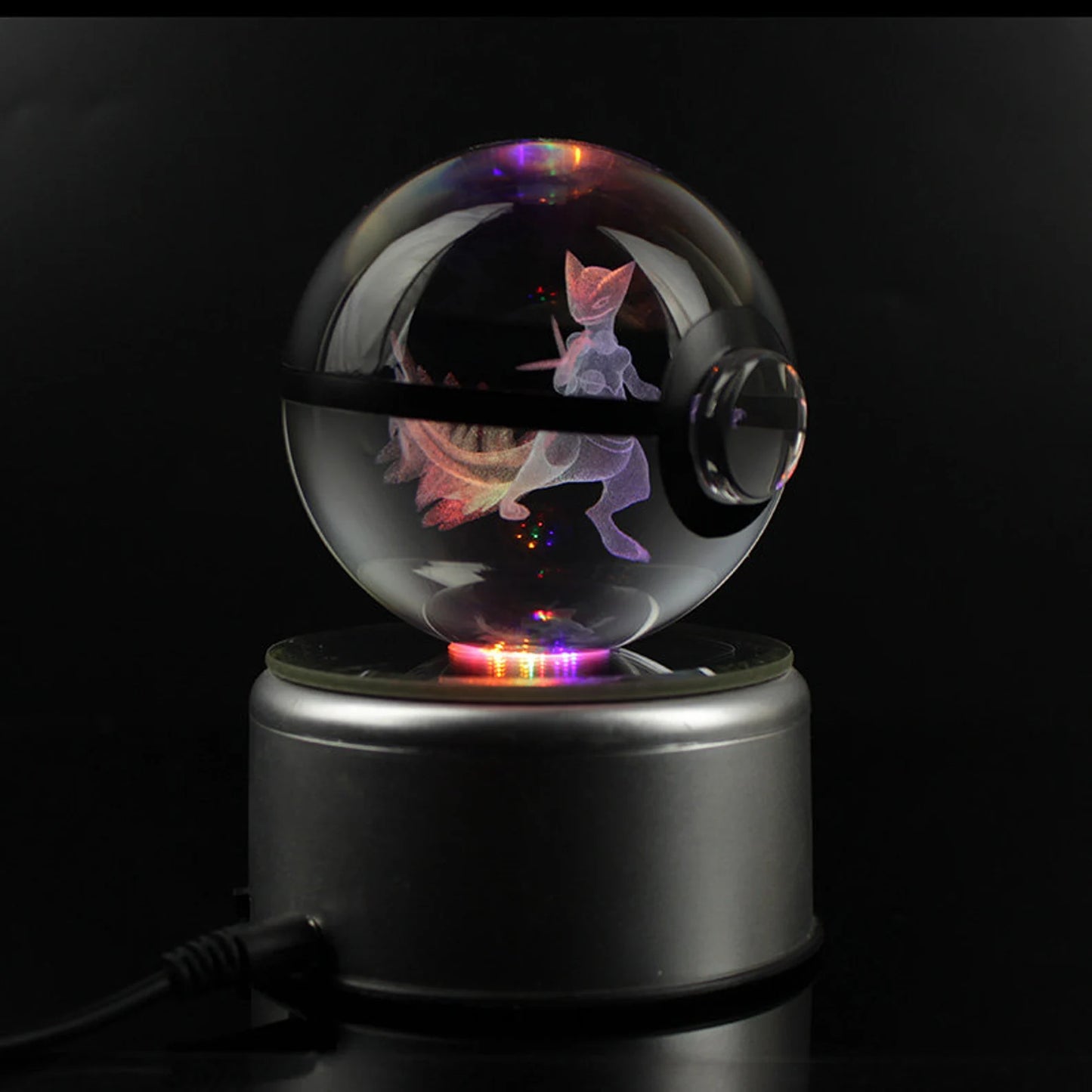 Sceptile Large Crystal Pokeball 3D Laser Engraving