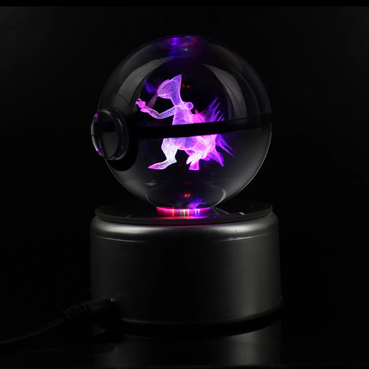 Sceptile Large Crystal Pokeball 3D Laser Engraving