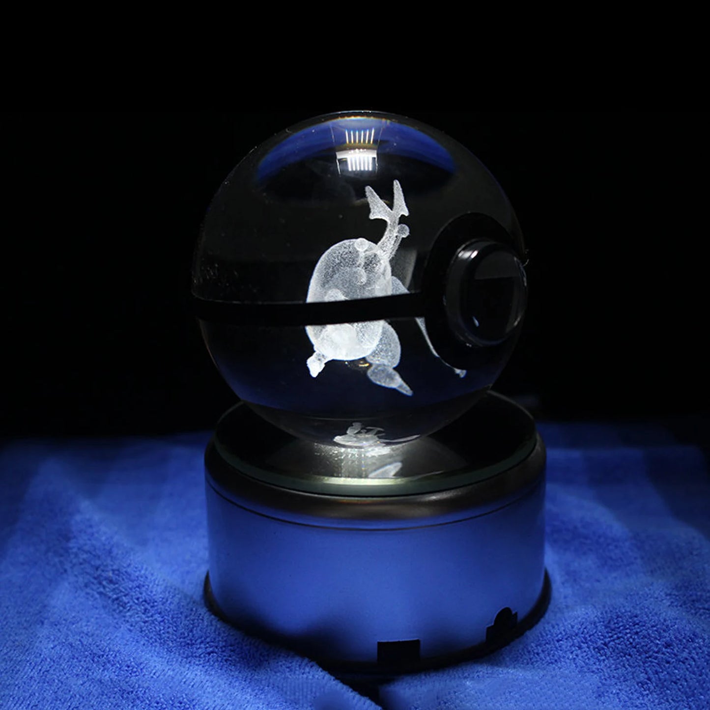 Heracross Large Crystal Pokeball 3D Laser Engraving