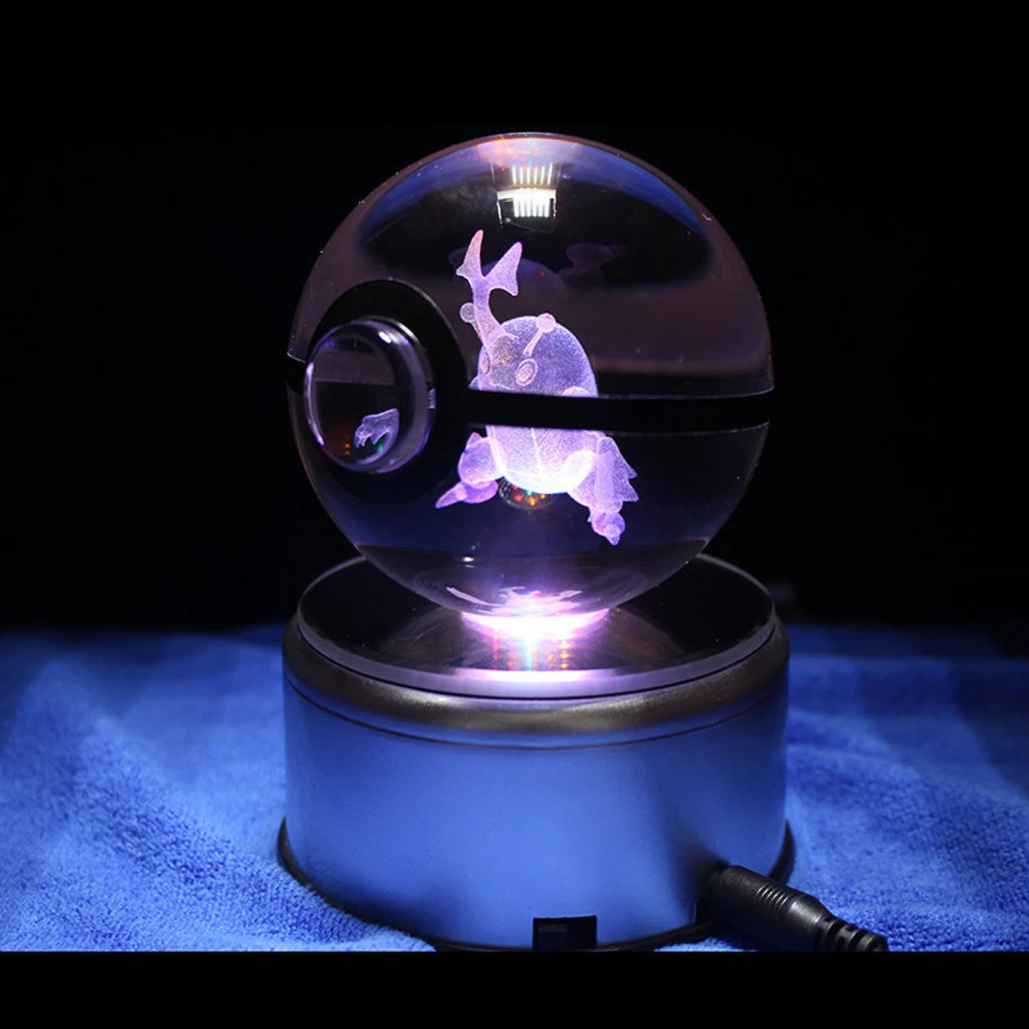 Heracross Large Crystal Pokeball 3D Laser Engraving