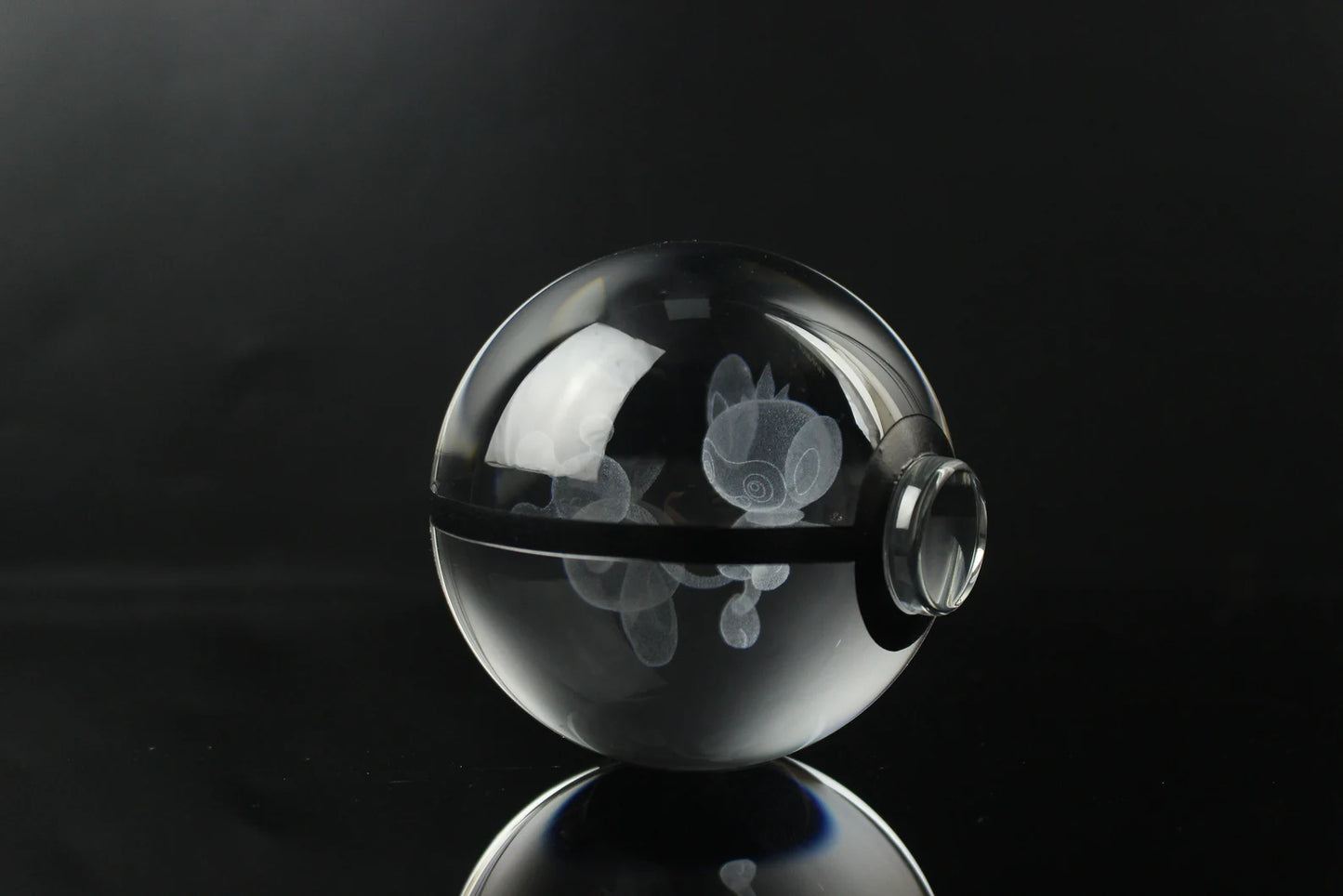 Aipom Large Crystal Pokeball 3D Laser Engraving