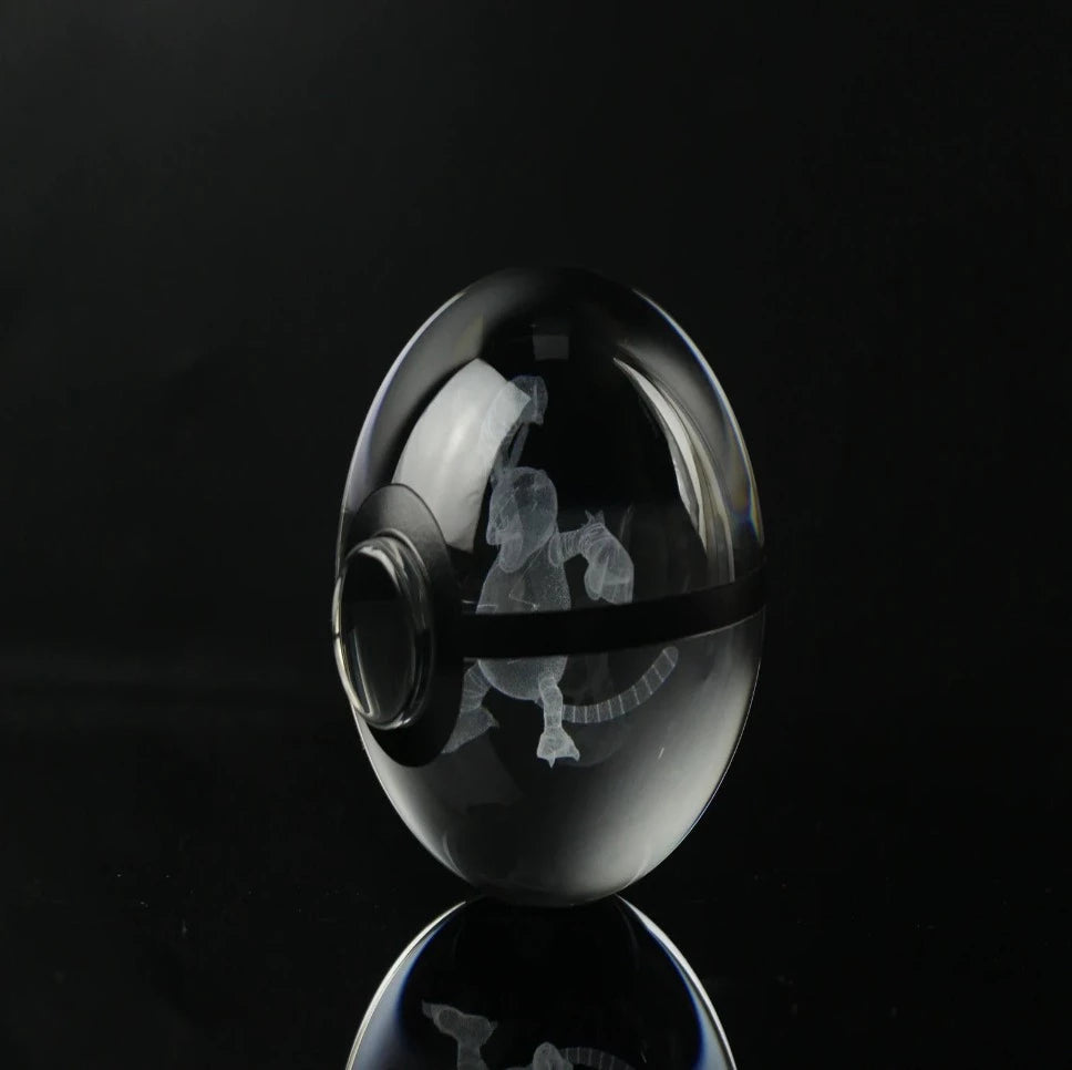 Electabuzz Large Crystal Pokeball 3D Laser Engraving