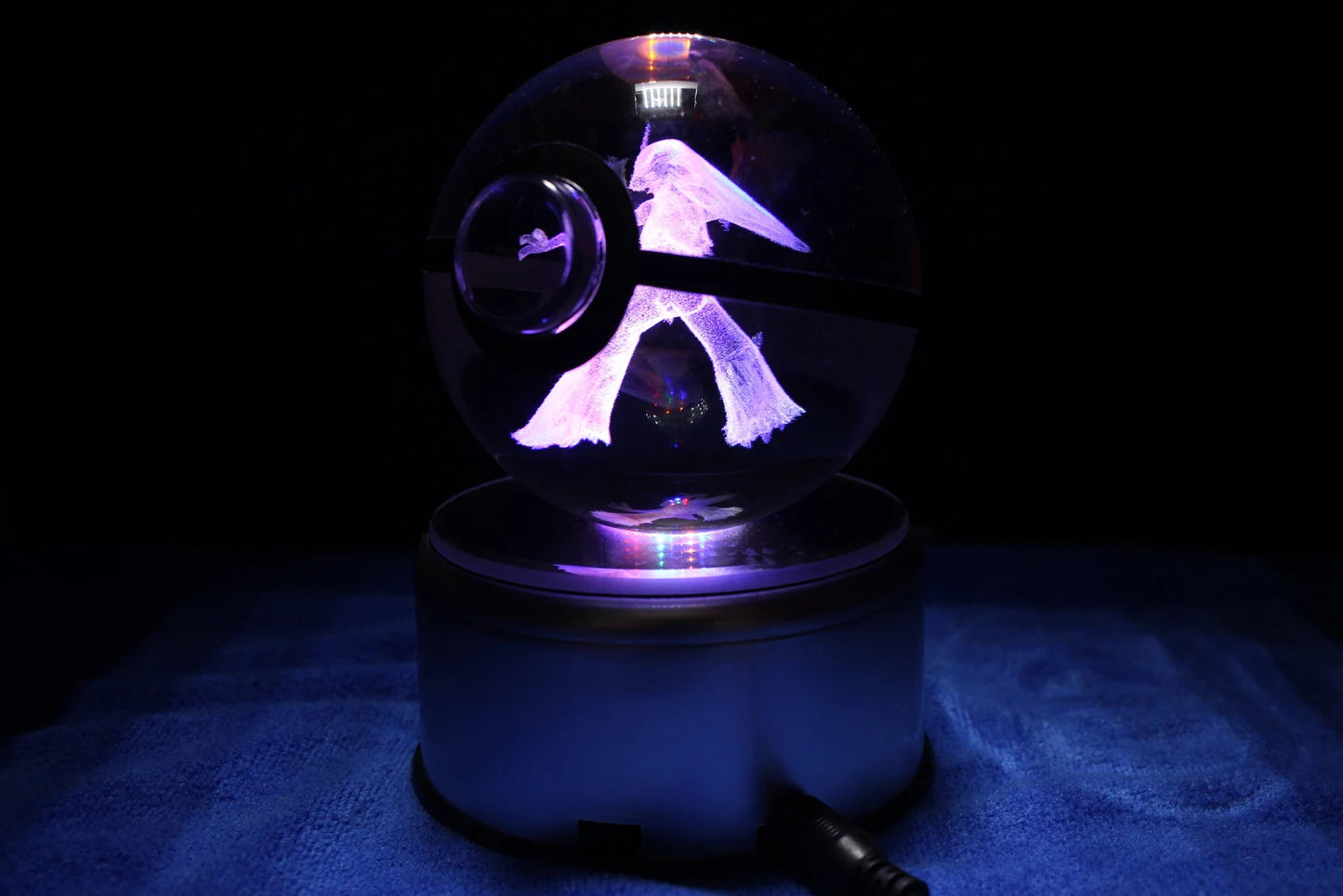 Blaziken Large Crystal Pokeball 3D Laser Engraving