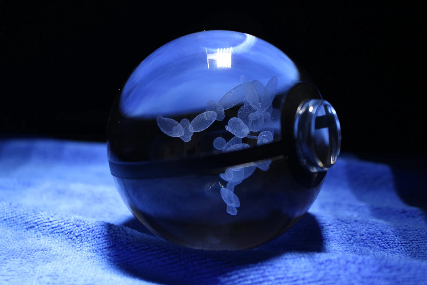 Lopunny Large Crystal Pokeball 3D Laser Engraving