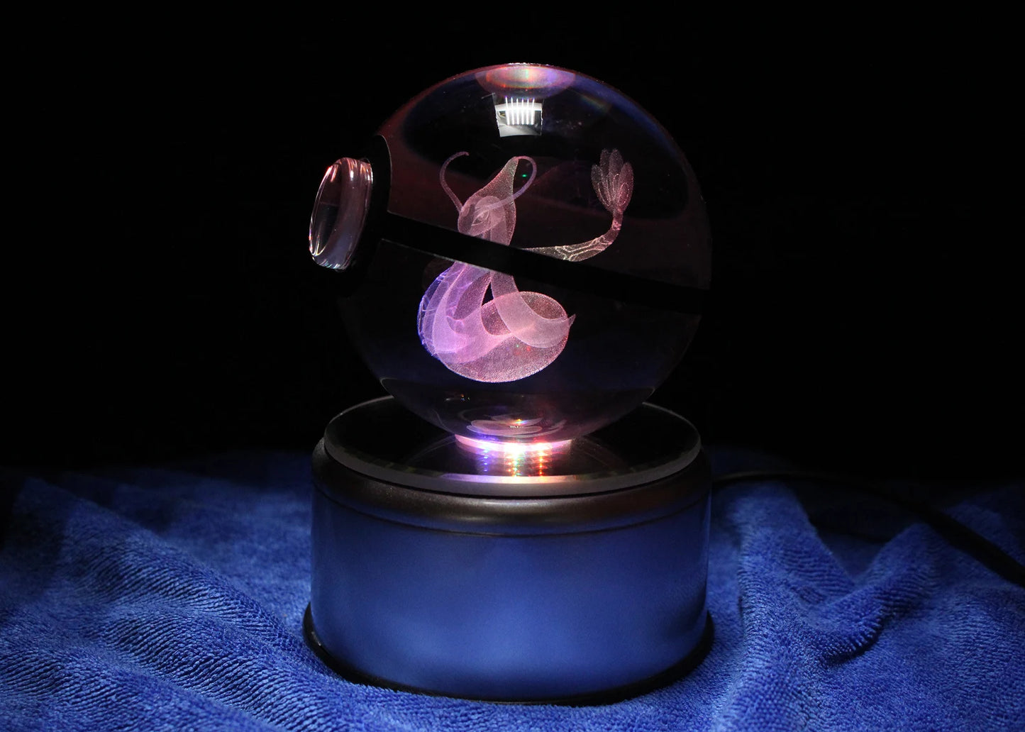 Milotic Large Crystal Pokeball 3D Laser Engraving
