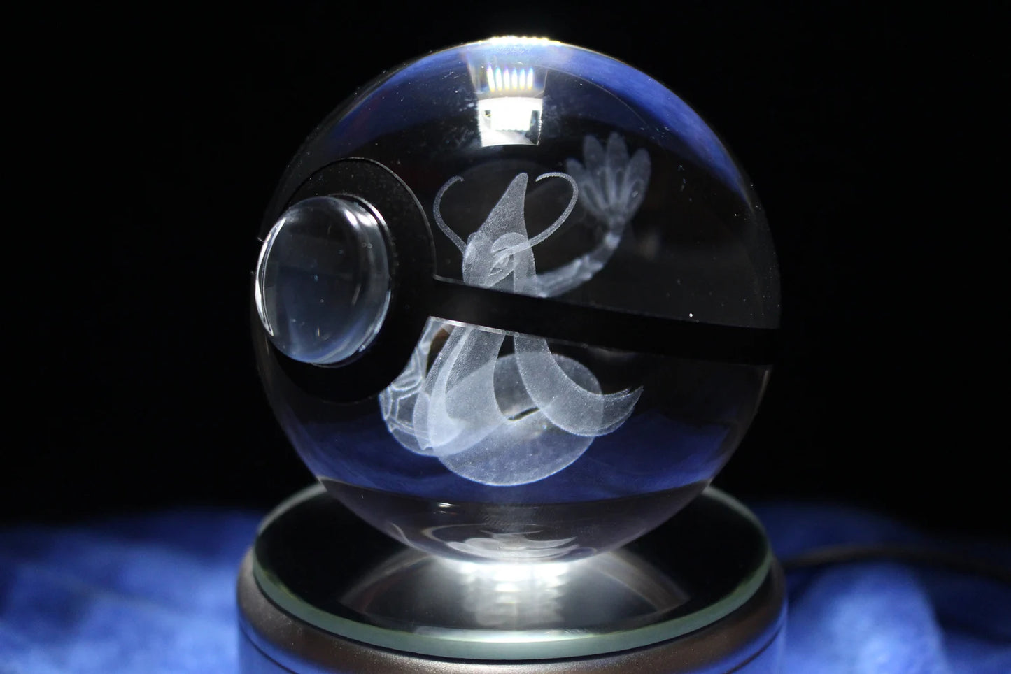 Milotic Large Crystal Pokeball 3D Laser Engraving