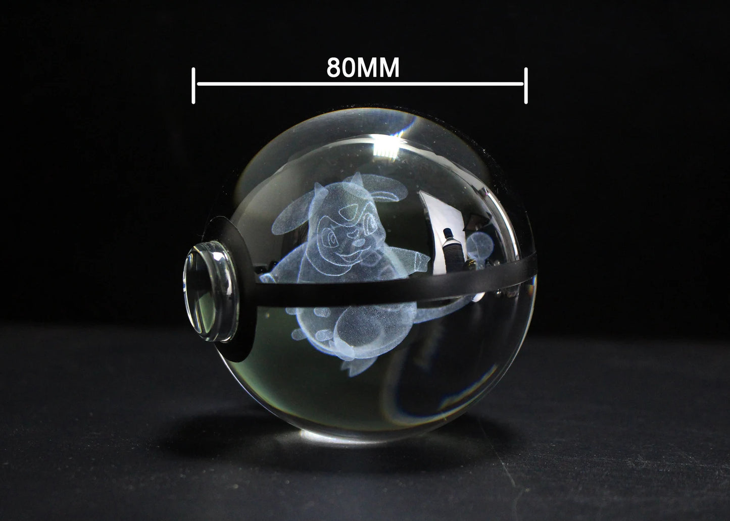 Miltank Large Crystal Pokeball 3D Laser Engraving