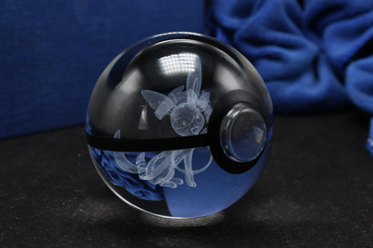 Sylveon Large Crystal Pokeball 3D Laser Engraving