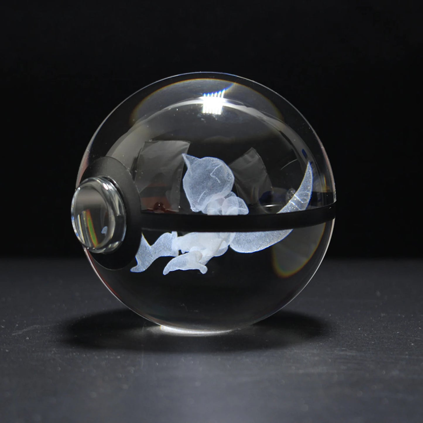 Abra Large Crystal Pokeball 3D Laser Engraving