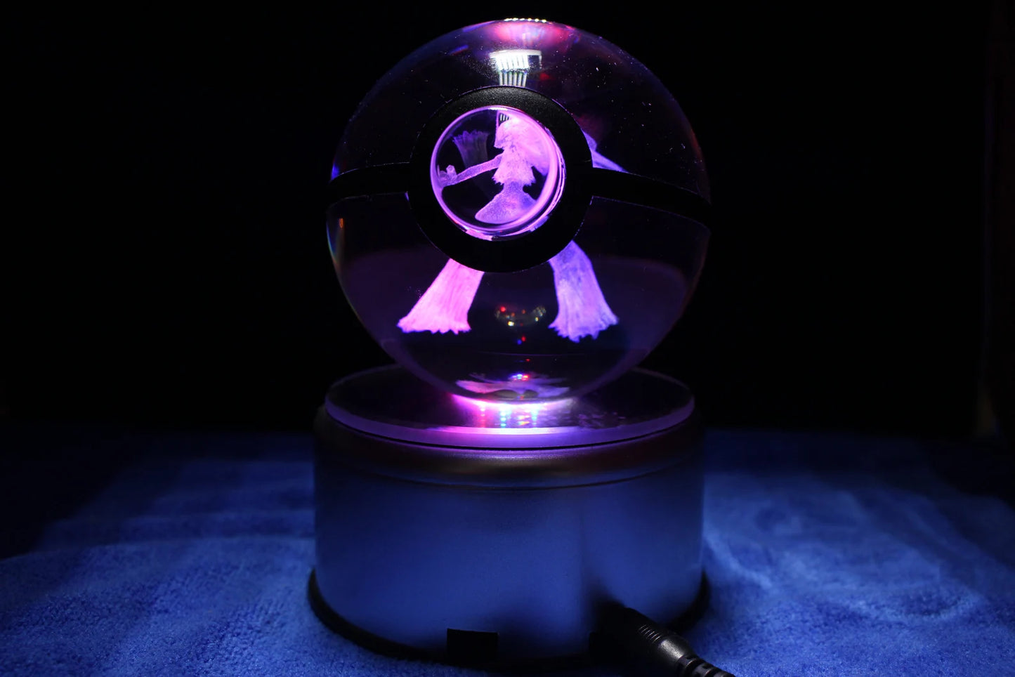 Blaziken Large Crystal Pokeball 3D Laser Engraving