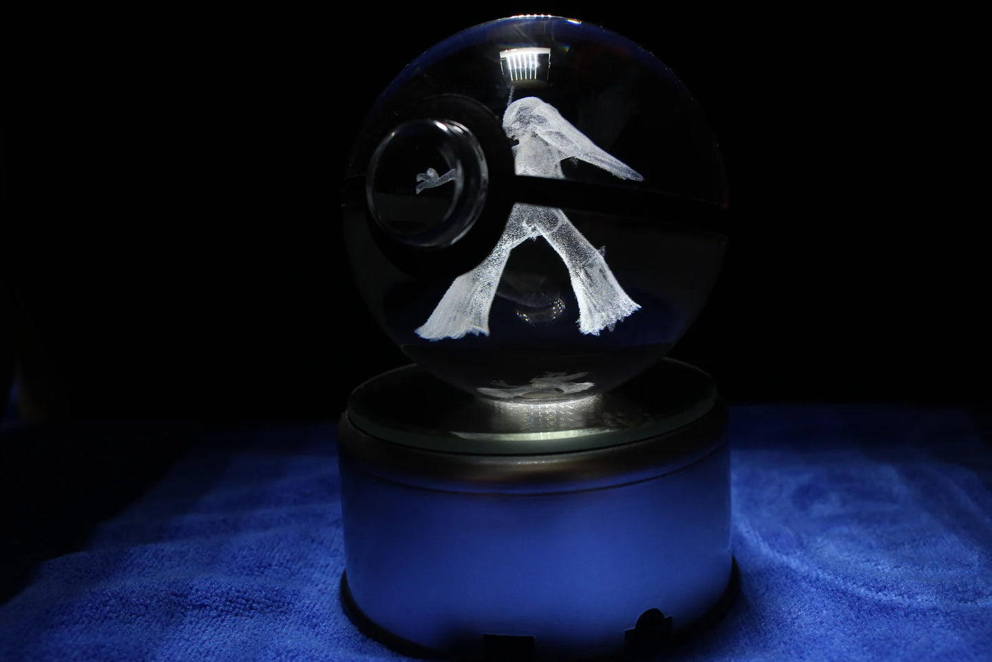 Blaziken Large Crystal Pokeball 3D Laser Engraving