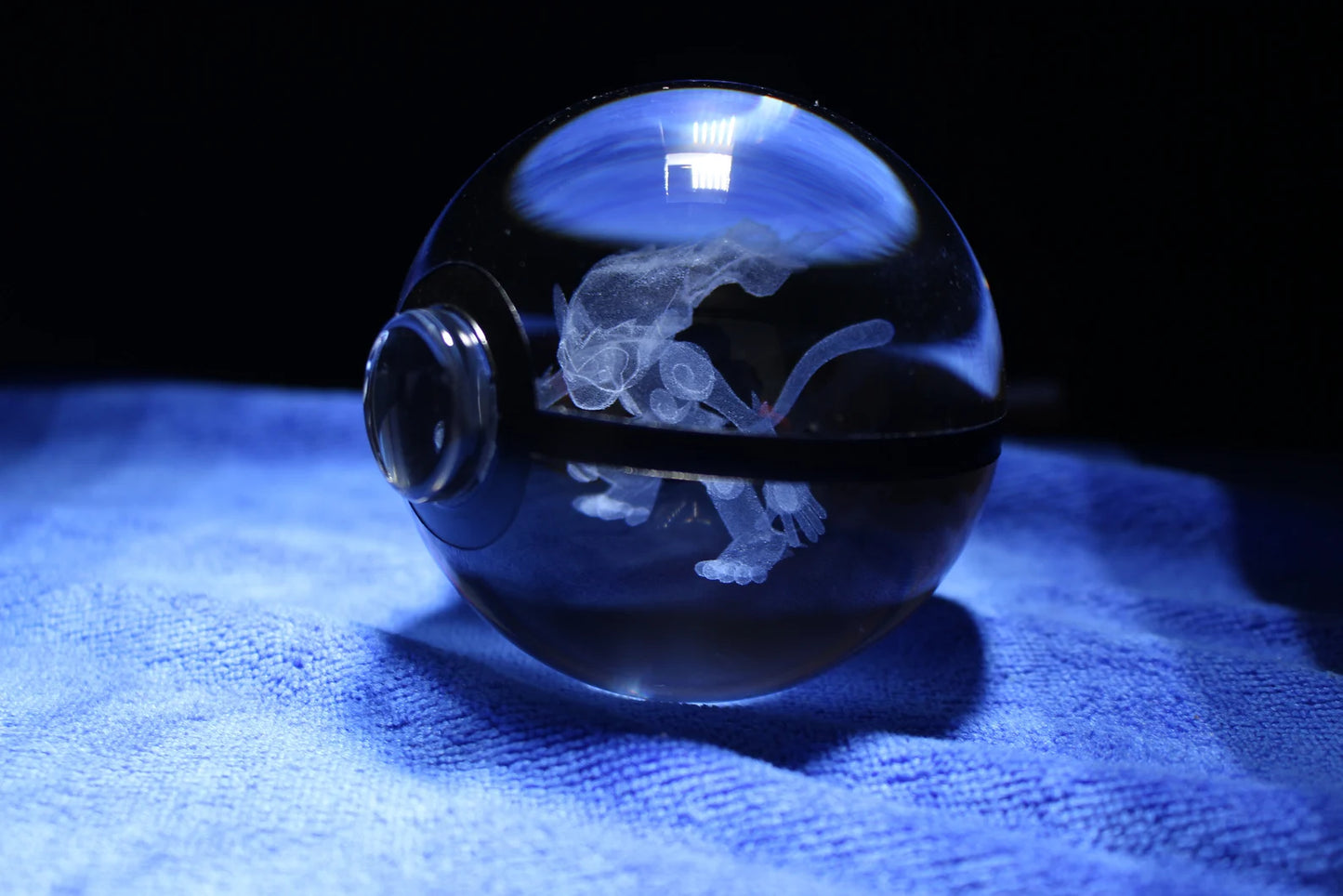 Infernape Large Crystal Pokeball 3D Laser Engraving