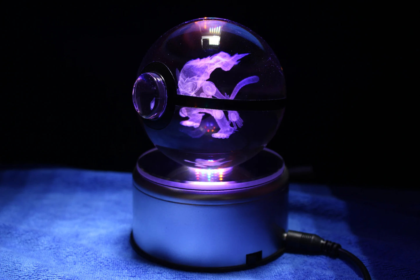 Infernape Large Crystal Pokeball 3D Laser Engraving