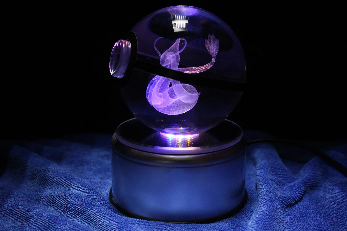 Milotic Large Crystal Pokeball 3D Laser Engraving