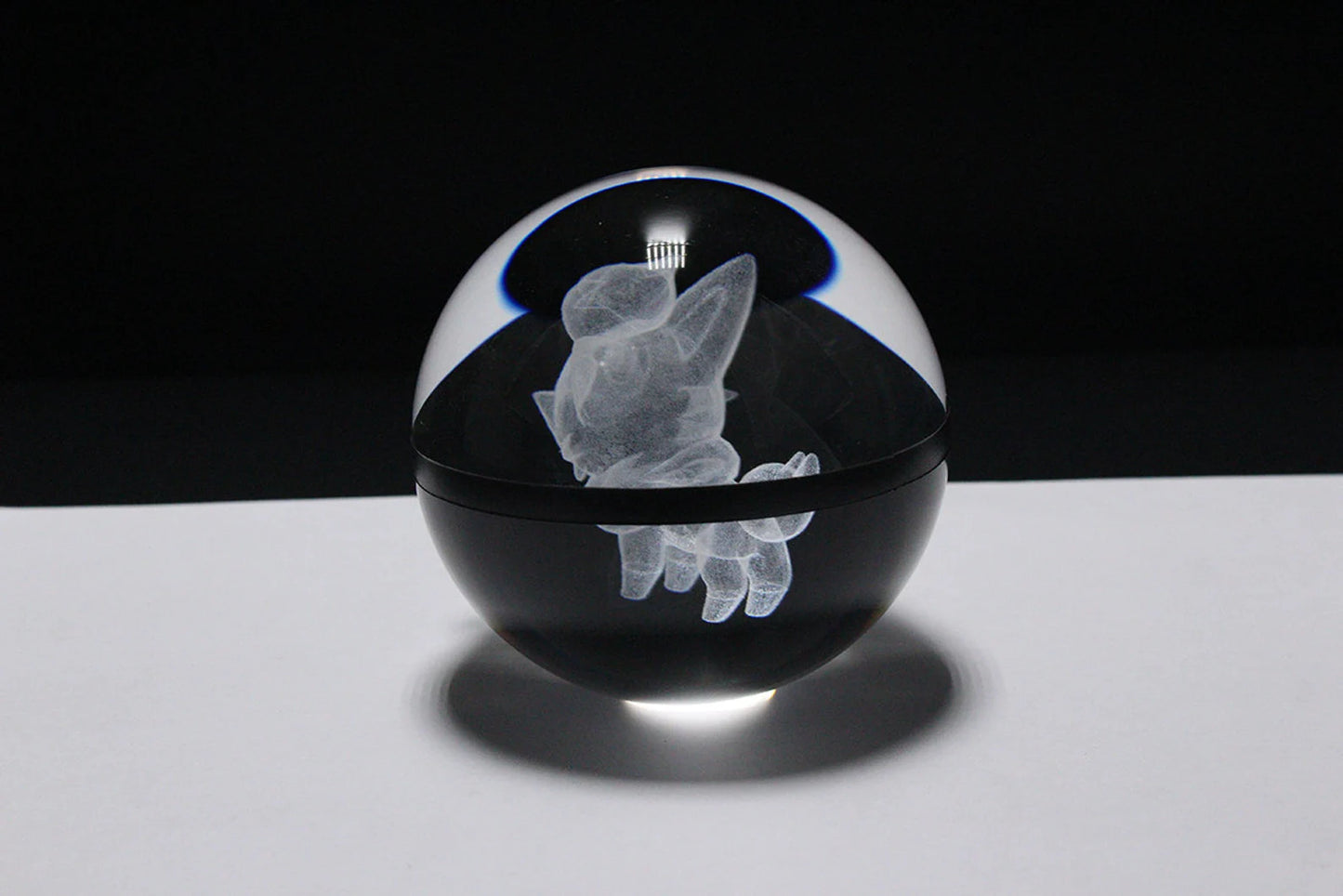 Zorua Large Crystal Pokeball 3D Laser Engraving