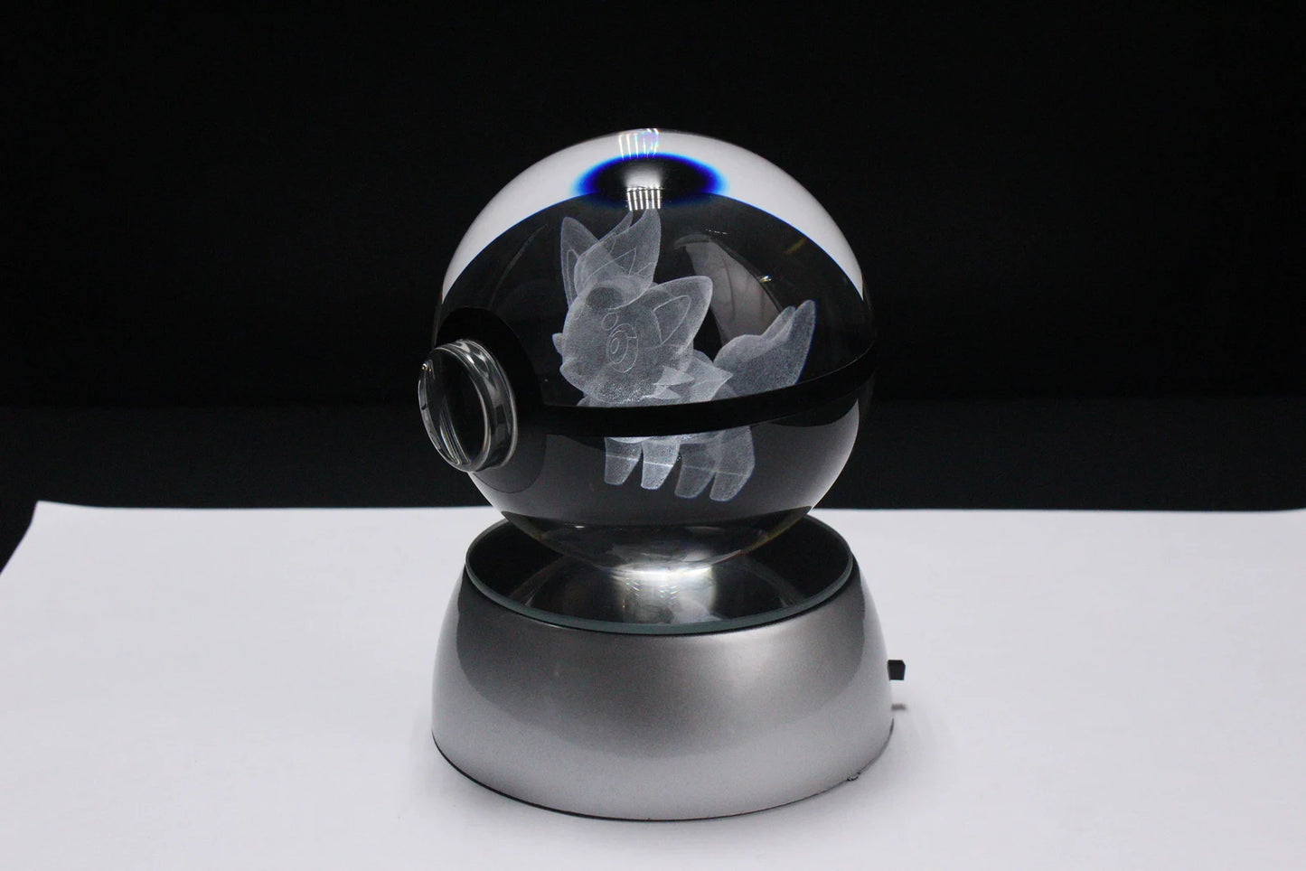 Zorua Large Crystal Pokeball 3D Laser Engraving