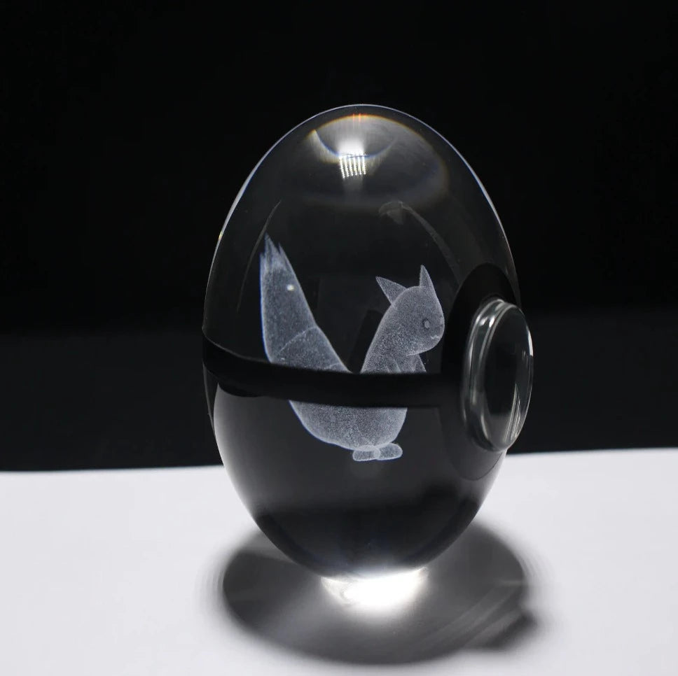 Furret Large Crystal Pokeball 3D Laser Engraving