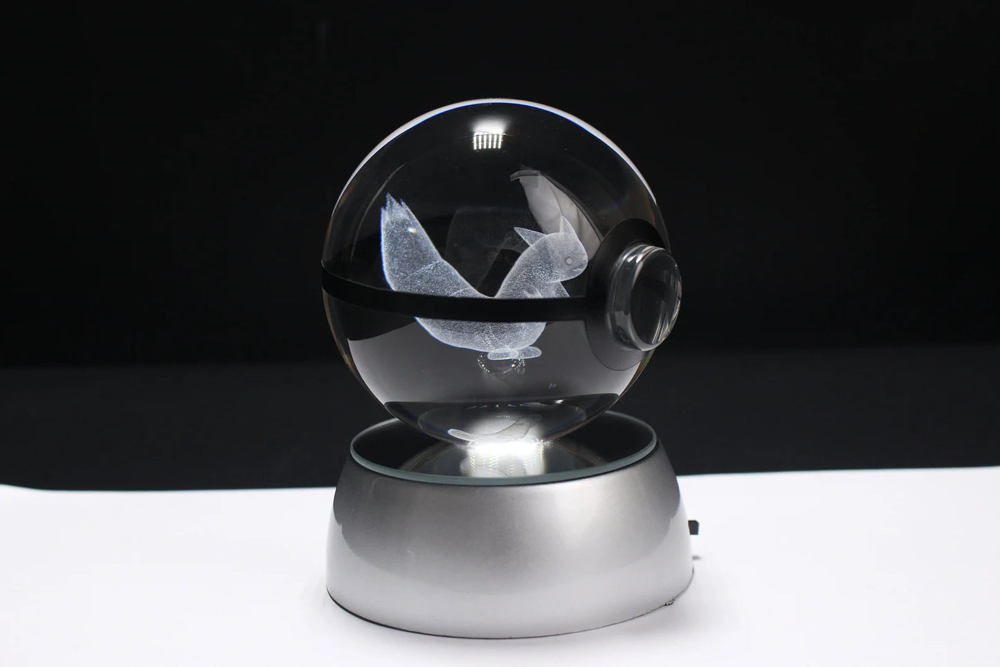 Furret Large Crystal Pokeball 3D Laser Engraving