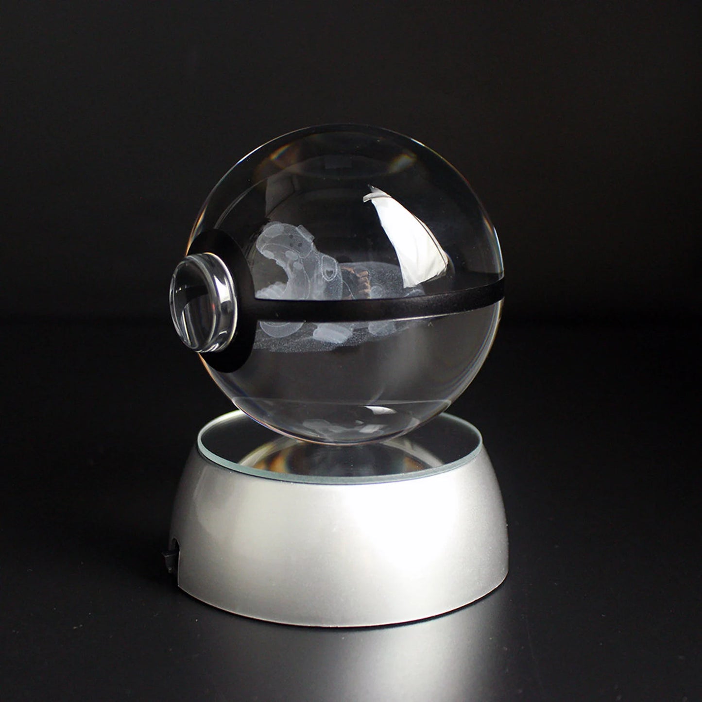Hippowdon Large Crystal Pokeball 3D Laser Engraving
