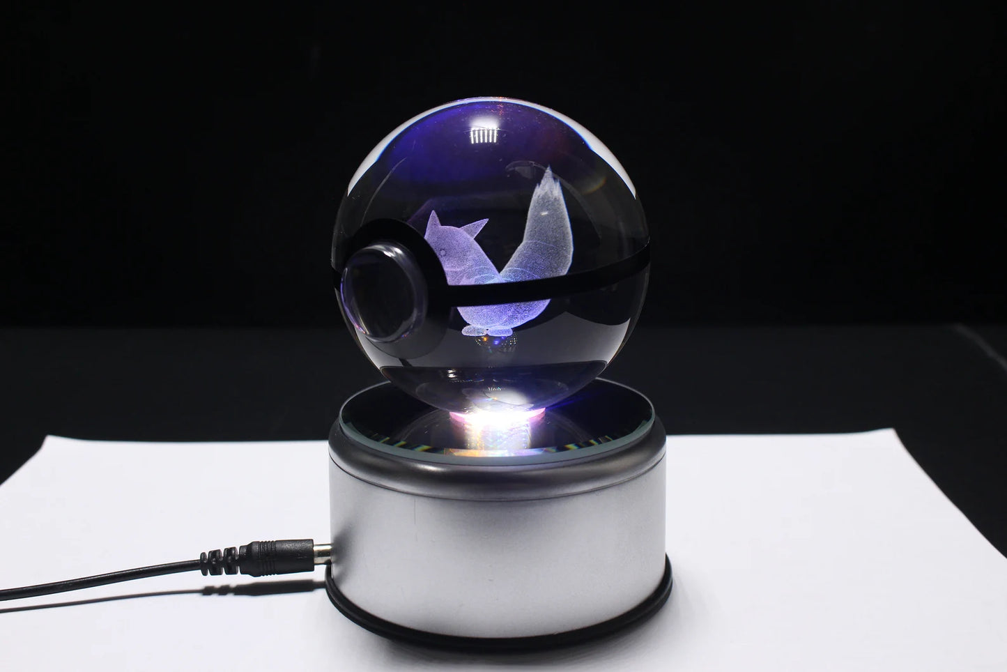 Furret Large Crystal Pokeball 3D Laser Engraving