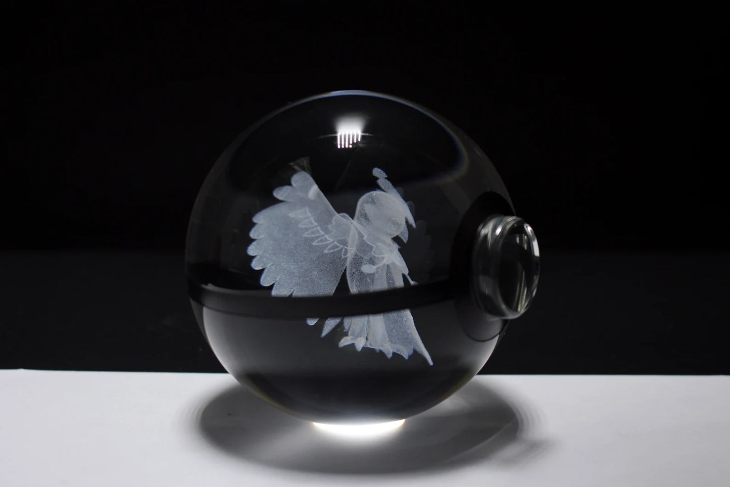 Decidueye Large Crystal Pokeball 3D Laser Engraving