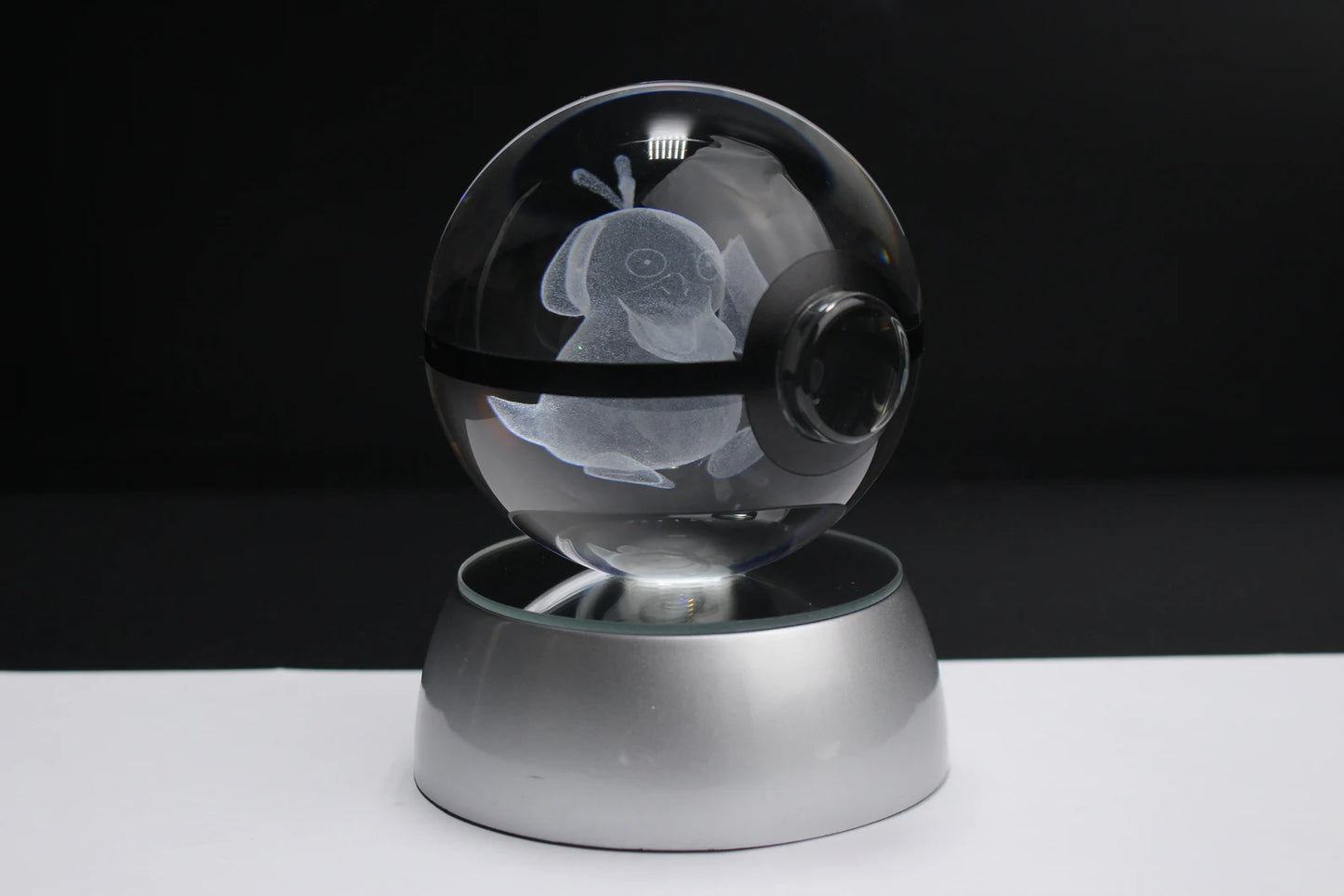 Psyduck Large Crystal Pokeball 3D Laser Engraving
