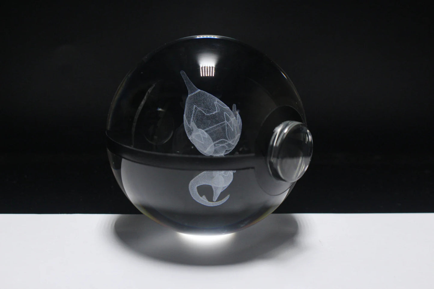Poipole Large Crystal Pokeball 3D Laser Engraving