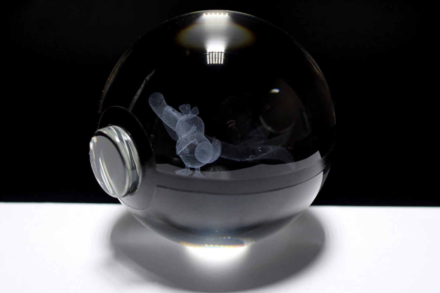 Farfetch'd Large Crystal Pokeball 3D Laser Engraving