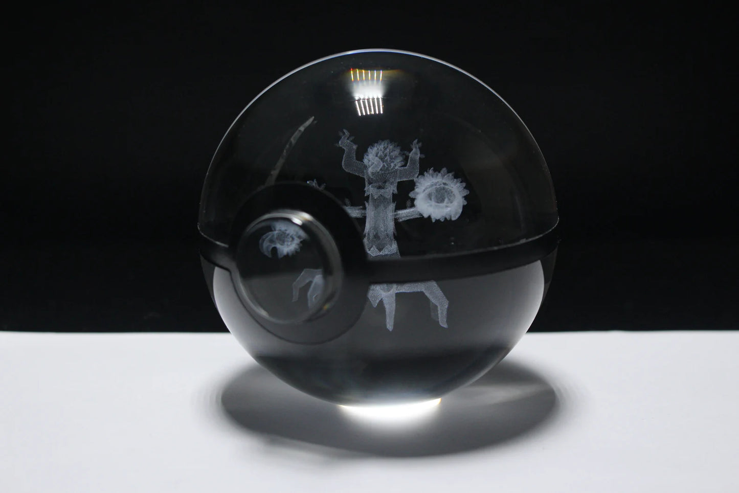 Trevenant Large Crystal Pokeball 3D Laser Engraving