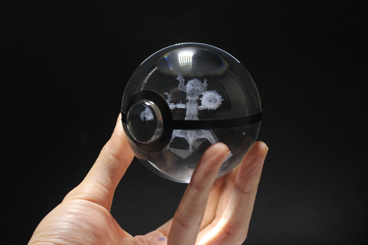 Trevenant Large Crystal Pokeball 3D Laser Engraving